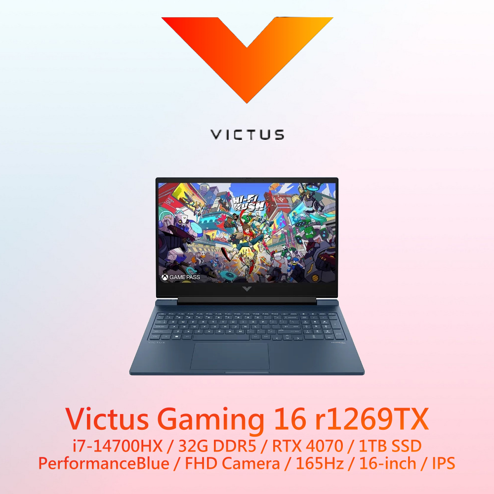 【電競筆電】HP Victus Gaming 16-r1269TX